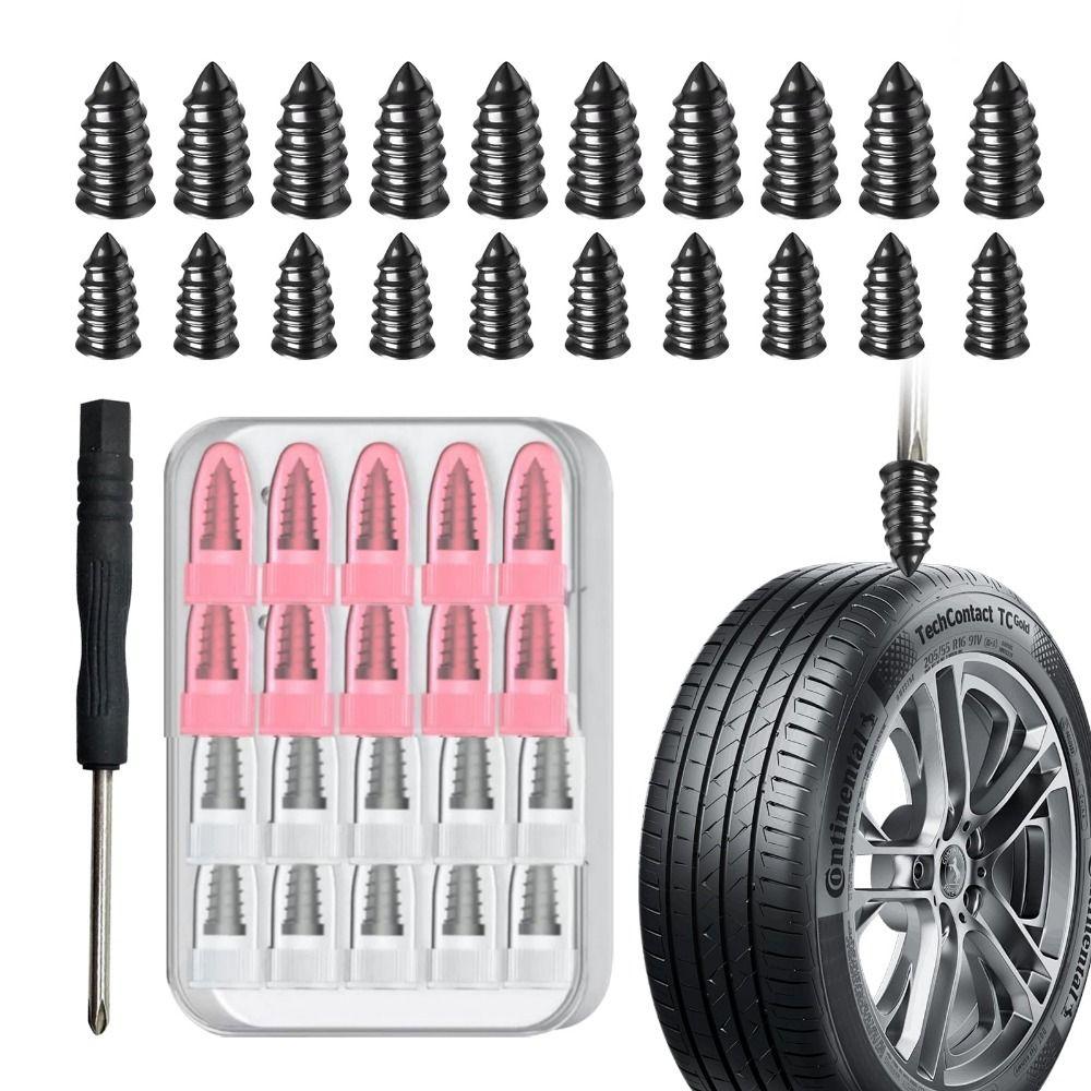 40/100Pcs Rubber Vacuum Tire Repair Nail Spiral Tire Rubber Nails Tool Car Tire Repair