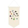 Wall Hanging Brooch Jewelry Storage Case Canvas Display Stand Enamel Pin Display Banner Holder Earrings Necklace Glitter Pin Collection Organizer