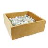 Dry Pool 110x110x40 Velvet Soft Caramel with 600 Balls: Transparent, White, Pearl, Gray, Light Gold
