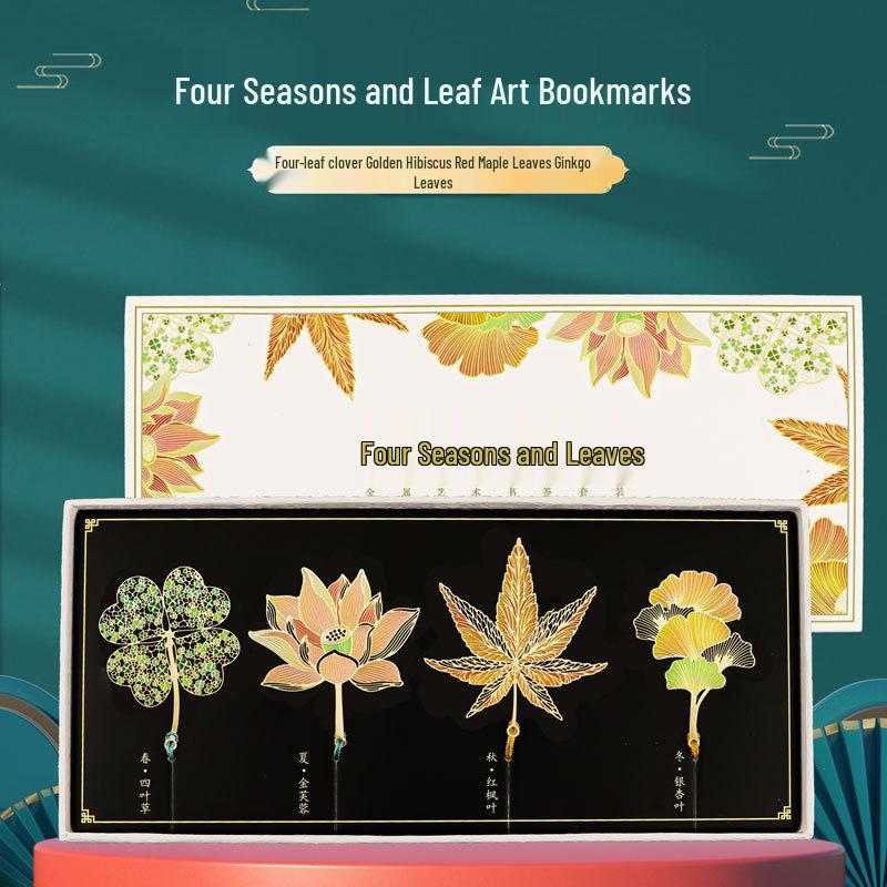 Charming Chinese Style Metal Art Bookmark: Floral, Fauna & Fresh Designs for Teacher's Day