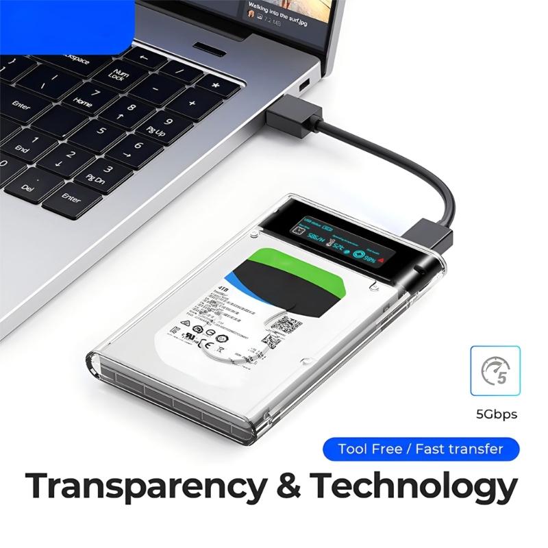 USB3.0 to SATA Hard Drive Enclosure Transparently Case For Hard Drive 2.5inch SSD Enclosure Case