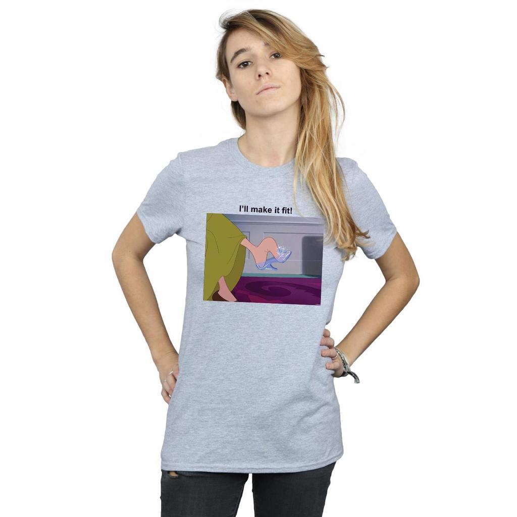 Disney Princess Womens/Ladies I´ll Make It Fit Cotton Boyfriend T-Shirt