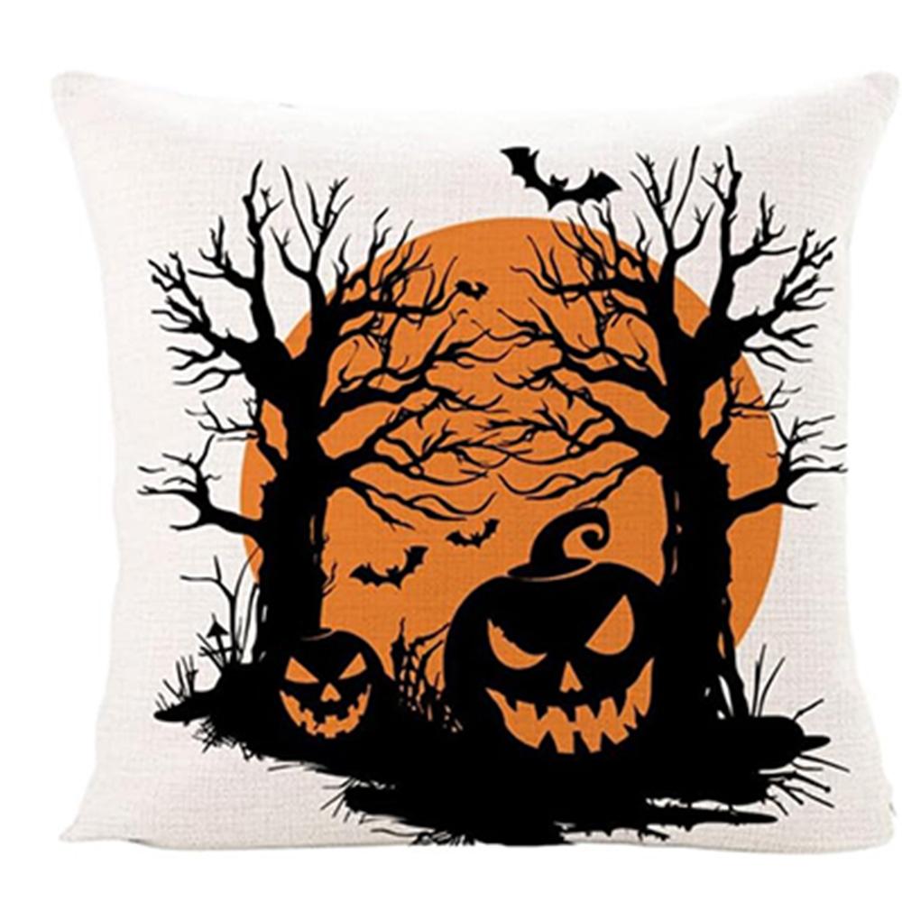 Spooky Halloween Pillowcases: Pumpkin, Castle & Bat Designs for Festive Decor Sofa cushion cover, holiday party decoration, gift