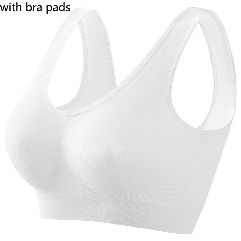 

Однотонный бюстгальтер, нижнее белье, женский, большого размера, без стальных колец, собранный спортивный бюстгальтер, тонкая секция с подкладкой, сексуальная нижняя часть, красивая майка 4XL