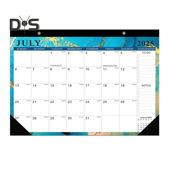 Kalendarz Ścienny 2025-2026 Projekt Kwiatowy Kalendarz do Powieszenia na Ścianie Lipiec. 2025 - Grudzień. Planer Miesięczny 2026 18 do Dekoracji Domowego Biura Szkoły