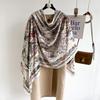 Hangzhou Silk Silk Scarf Autumn and Winter Shawl Two-purpose Thin Style Versatile Fashion New High-end High-end Exterior Matching