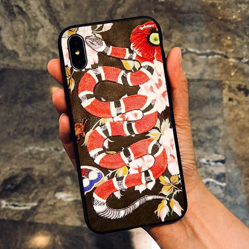 Flower Snake Painting Phone Cases For iphone 11 11Pro Max 8 7 6 6S Plus X XS MAX 5 5S SE 2020 XR Personalised Soft TPU Back Capa