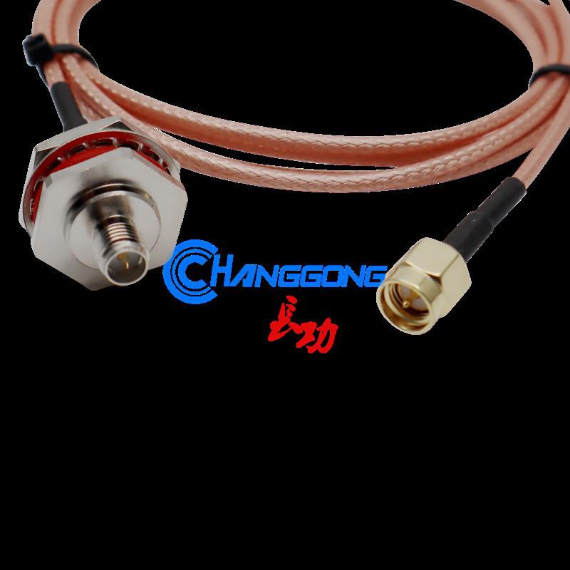 Large M16-SMA-K Female Reverse Polarity to SMA-J Male Adapter with Waterproof Gasket for AP Bridge Connection