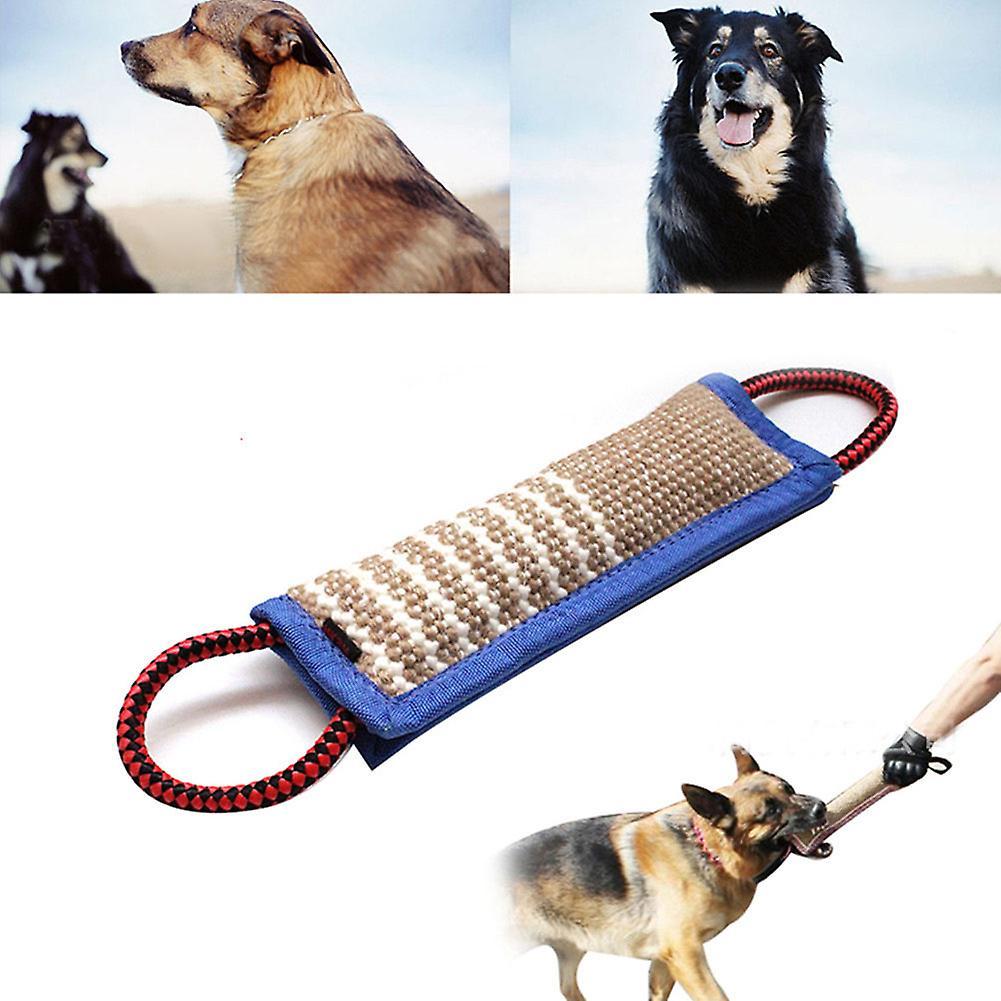 Dog Bite Chew Tug Toy with 2 Handles for Training Sporting Interaction Tugging Outside