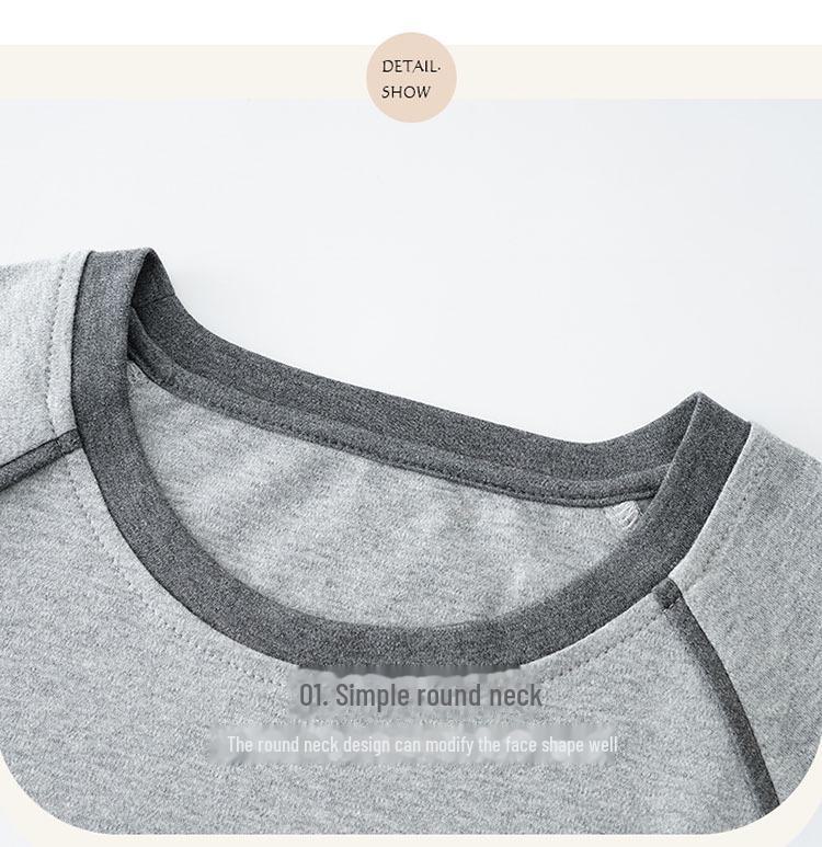 Men's Spring/Autumn Modal Pajama Set: Round Neck Pullover with Long-Sleeve Top and Trousers, Suitable for Outdoor Wear and Sports Style.