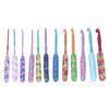 12Pcs Crochet Hook Set Premium Metal Soft Glossy Easy Identification Ergonomic Design Wide