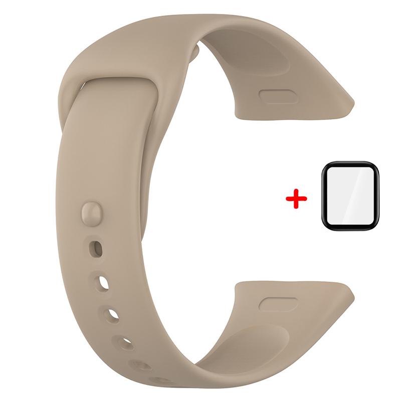 Silicone Band For Xiaomi Redmi Watch 3 Active Strap Replacement Watchband Bracelet For Redmi Watch 3 Lite With Screen Protector