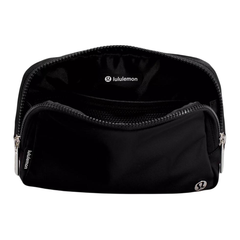 Lululemon Everywhere 2L Solid Color Zipper Closure Simple Fashion Nylon Waist Bag Large Unisex Waist Bag Black LU9B11S-0001