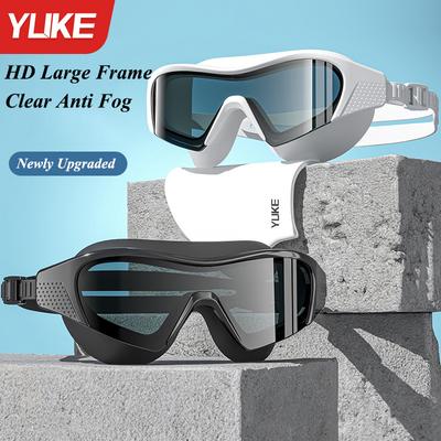 Okulary Pływackie HD Anti-Fog Wodoodporne Męskie Damskie Profesjonalne Duże Oprawki Silikonowe Wysokiej Jakości Okulary do Pływania