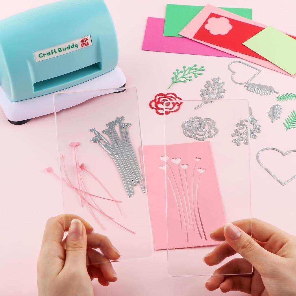 Stanzmaschine, Manuelle Prägemaschine für Scrapbooking-Anfänger, Stanzen Prägen Papierkarte Basteln Scrapbooking