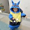 Lucario Kigurumi Kids Onesies Boy's One-Piece Pajamas Cartoon Cosplay Costume For Christmas Halloween Fleece Sleepwear Anime Homewear Party Pijamas