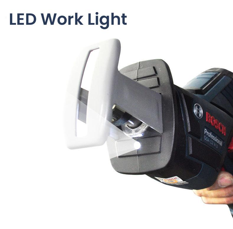 Bosch Sierra de sable GSA 12V-LI, sierra alternante inalámbrica de 12V, cortador de Metal y madera recargable con 2 cuchillas de corte y 1 batería de litio