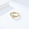 European and American Cold and Simple Style Titanium Steel Heart Shaped Diamond Ring Feminine Temperament