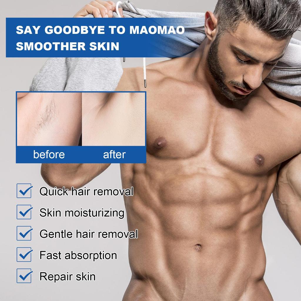 1pcs Men's Hair Removal Cream With 60ml Gentle And Non Irritating Cleaning Hair Removal Cream For Men's Armpits, Arms, And Legs