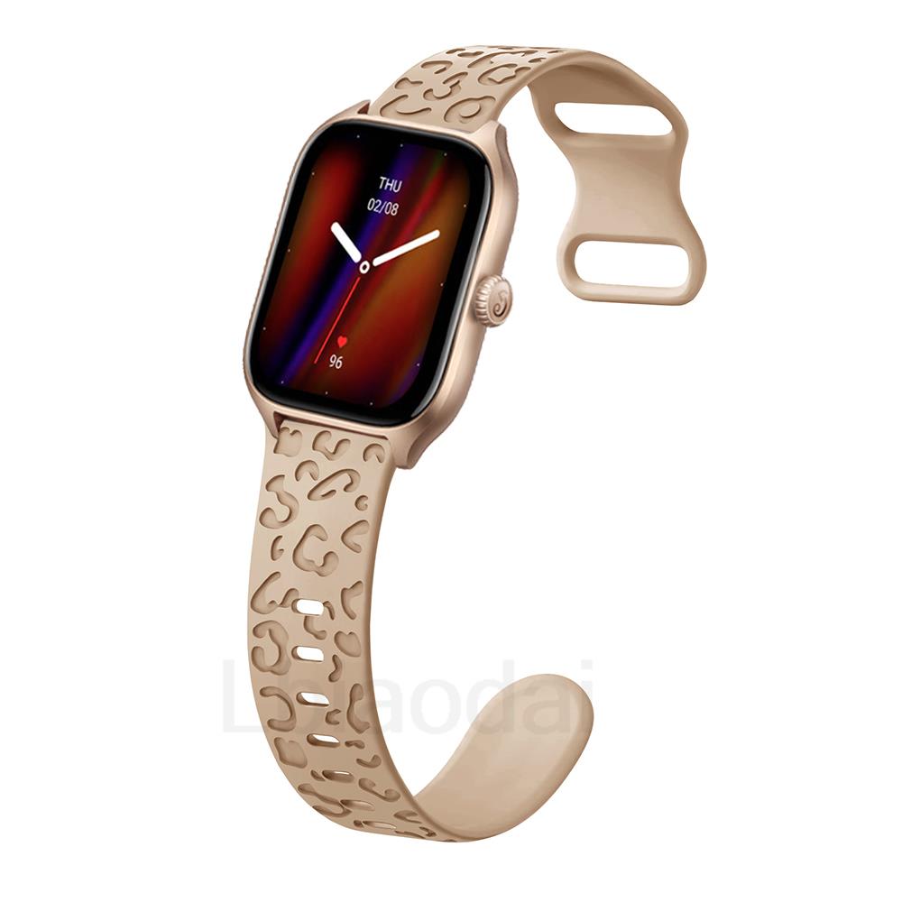 

Engraved Strap For Amazfit GTS 4/2/2e Mini/3/bip 6/5/u/pro/Leopard silicone correa Bracelet huawei gt 5 4 3 2 2e 20mm watch band 20mm watch band