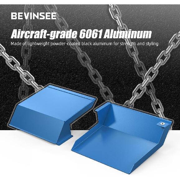 Bevinsee 2pcs Aire Intake Scoops Aire Inlet Compatible with 3 Series E92 323i 325i 328i 330i 335i 335d 2010-2013, Aluminum, Blue