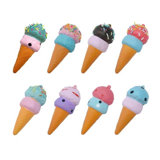 Ice Cream Cone Squeeze Toy Simulated Ice Cream Fidget Toy Slow Rebound Anxiety Stress Relief Soft Stretch Sensory Stress Ball