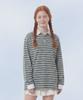 Maseumaluljeueopaeleol Multi Strip Collar Long Sleeve_Melange Gray