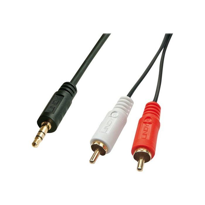 Lindy Premium Câble Audio RCA X 2 (M) Pour Mini Jack Stéréo (F) 10 M