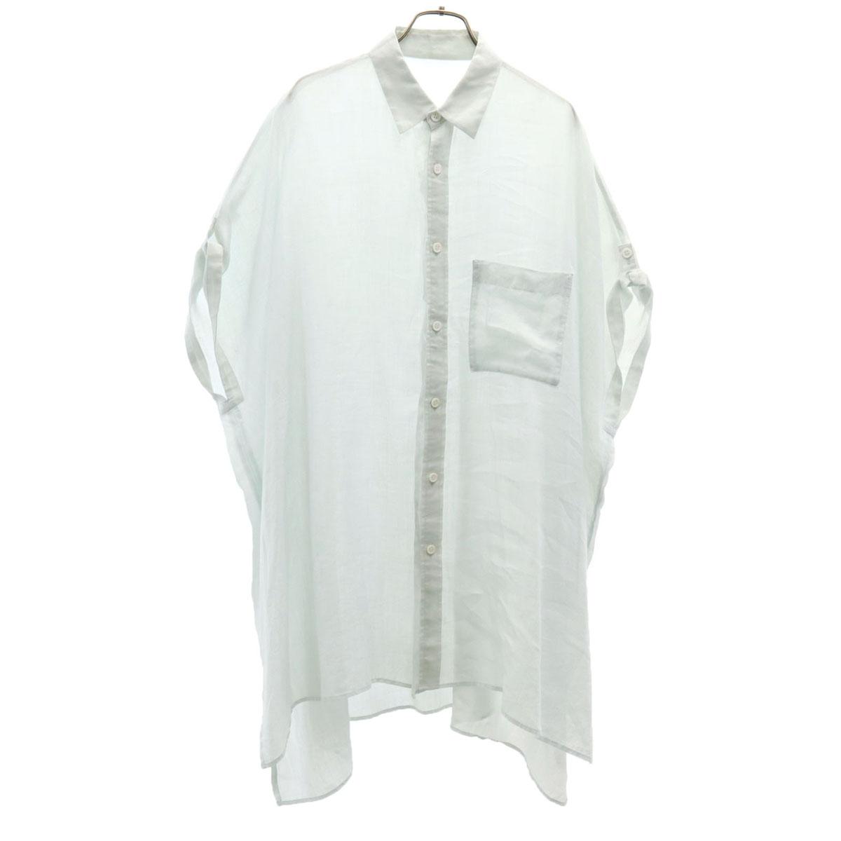 

Y s Сделано в Японии Льняное платье-рубашка с коротким рукавом 2 Youji Yamamoto Женское Б/у