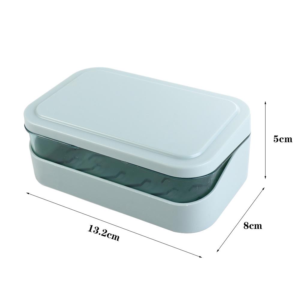 Portable 1Pcs Sponge Plate Drain Double Layer Sealing Soap Container Soap Case Soap Dish Soap Box