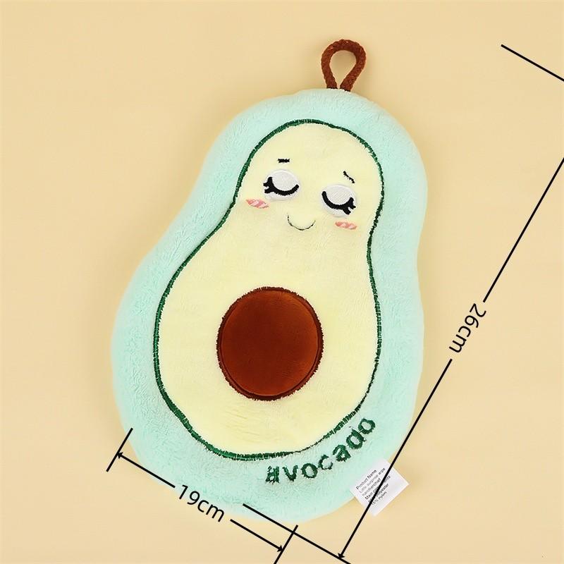 New Cute Cartoon Fruit Hand Towel Hanging Style Kitchen Hand Towel Quick Drying Cloth Thickened Towel Handkerchief