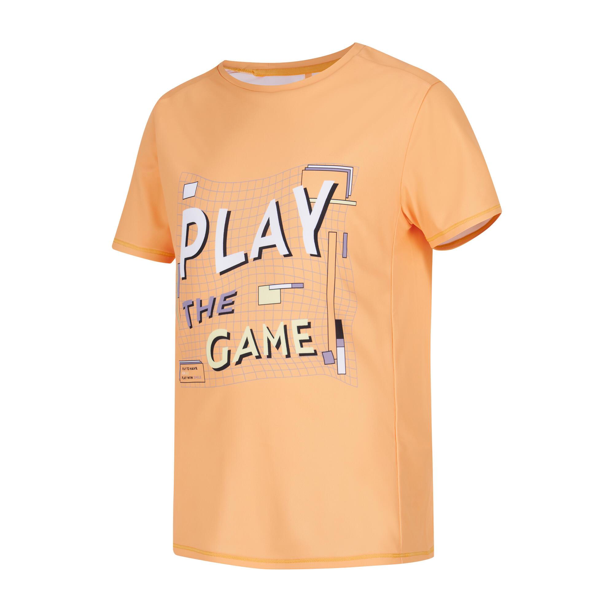 

DECATHLON TS300 Series Stylish Sunscreen Crew Neck Letter Print Short Sleeve T-Shirt Orange Teen 151-160 оранжевый