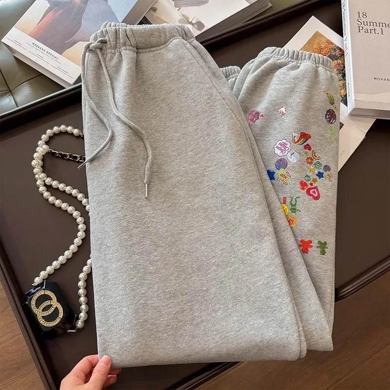 Pants for Women Elastic High Waist Long Trousers Plus Size Double Layer Thickened Stretchy Versatile Casual  Pants