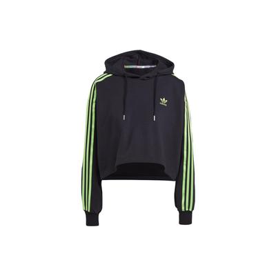 Originals Pride Crop Hoodie With Trefoil Logo Women Hoodies Black IU0050