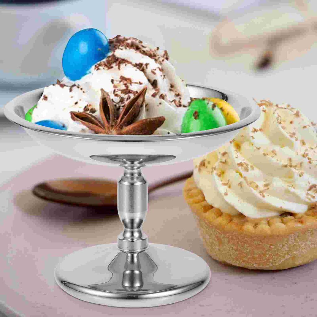Hay Ice Cream Bowl Bride Dessert Cups Vintage Silver Desert Stainless Steel Serving