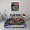 Floral Hedgehog Art Set Soft Comfortable Duvet Cover Bedding Set Included 1*Duvet Cover & 2*Pillowcases, Gift