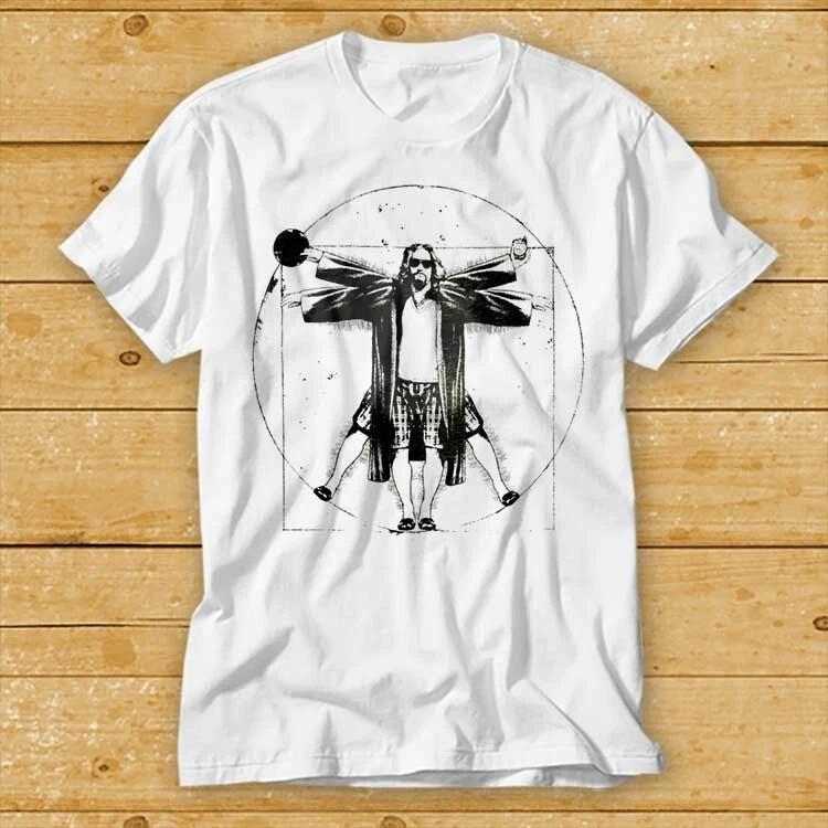 The Dude Big Lebowski Walter Da Vinci TShirt Funshirt Vitruvian Unisex Jesus 2082 S