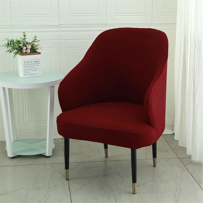 Nordic Style Computer Universal Semicircular Office with Armrests and Full-inclusive Dining Chair Cover Curved Small Sofa Cover