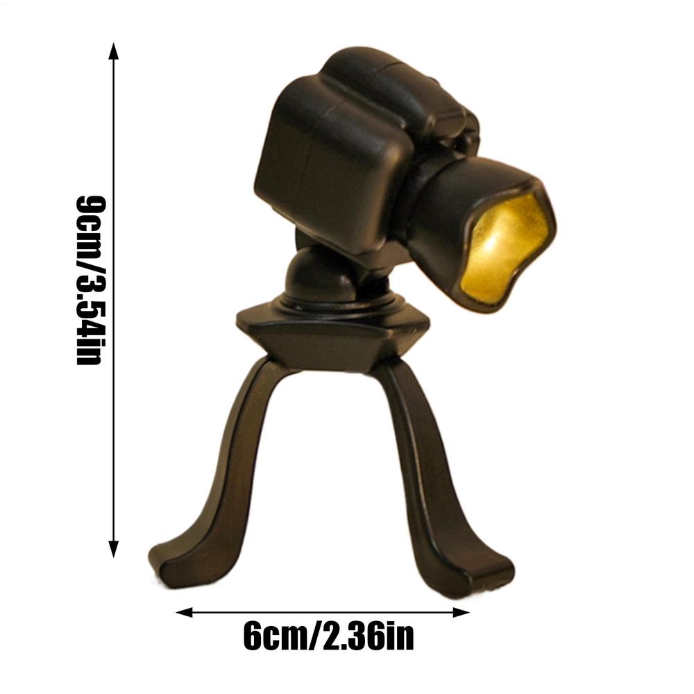 

Портативный ночник в форме камеры, светодиодная лампа для спальни, компактный ночной светильник, теплый ночник для спальни чёрный