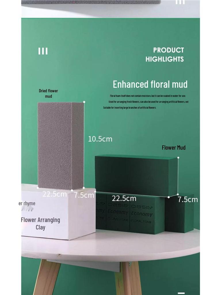 Dried Floral Foam Water-Absorbing Sponge for Fresh or Dried Flower Arrangements