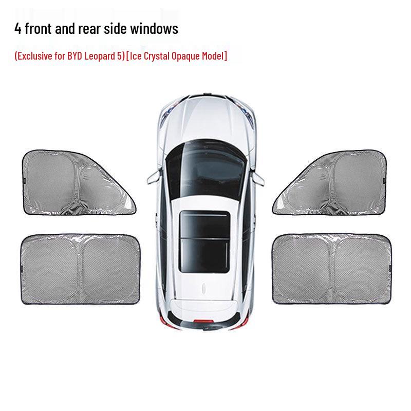 Opaque Ice Crystal Sunshade for BYD Leopard 5 - Heat Insulation & Privacy