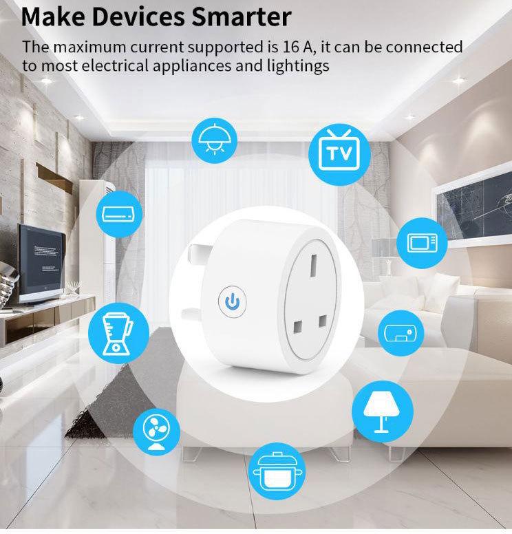 UK 16A WiFi Smart Plug, Alexa & Google Compatible, Cozylife App Remote Control