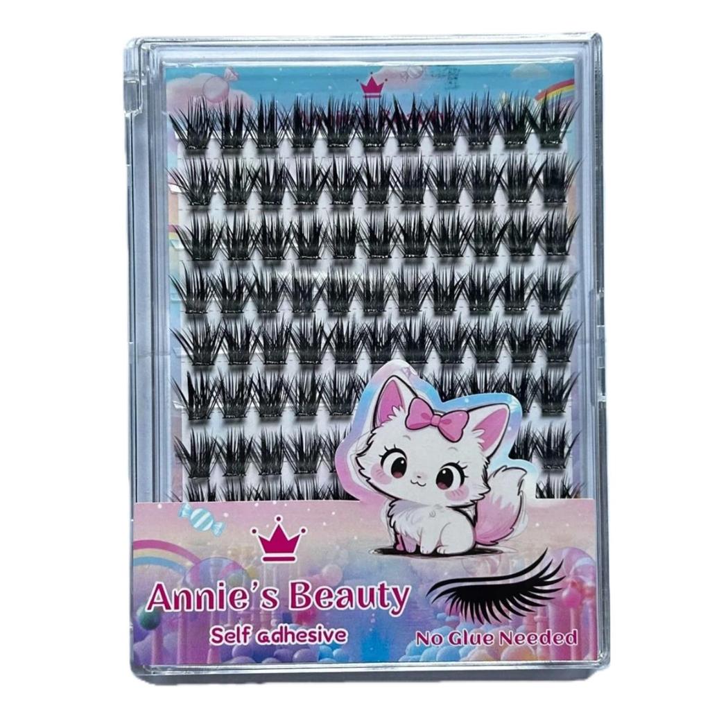 100-120 Cluster Self-Adhesive False Eyelashes,perfect for Women makeup,pre-bonded,14mm,C+ Curl,Long-lasting,waterproof,windproof
