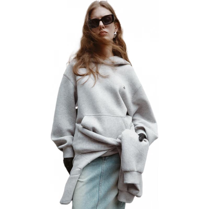 

MO&Co. 2024 Autumn Metal Label Hooded Sweatshirt L