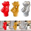 Hand Gesture Heart Finger Statue Love Gesture Sculpture Resin Figurine for Bar Nightstands Fireplace Bedroom Valentine's Day