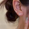 New Zircon Butterfly Stud Earrings Female Personality Stud Design Simple Ear Jewelry