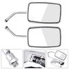 2Pcs Motorrad Straße Fahrrad Geändert Platz Rückspiegel Rückansicht Seiten Spiegel Chrom
