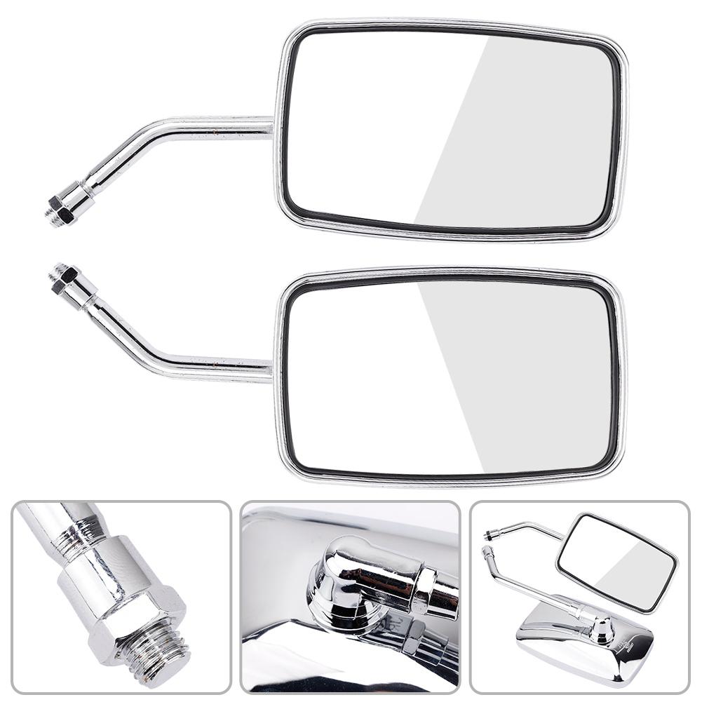 2ks Motocykl Street Bike upravené čtvercové zpětné zrcátko Zadní zpětná zrcátka Chrome