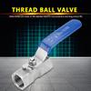 Stainless Steel Straight-Through Female Ball Valve Reduced Port Pipe Ball Valve 6 Sizes 1/4" 3/8" 3/4" 1" 1-1/4" 1-1/2"
