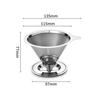 304 Edelstahl Kaffee- und Teefilter mit Basis - Multifunktionaler Netztrichter